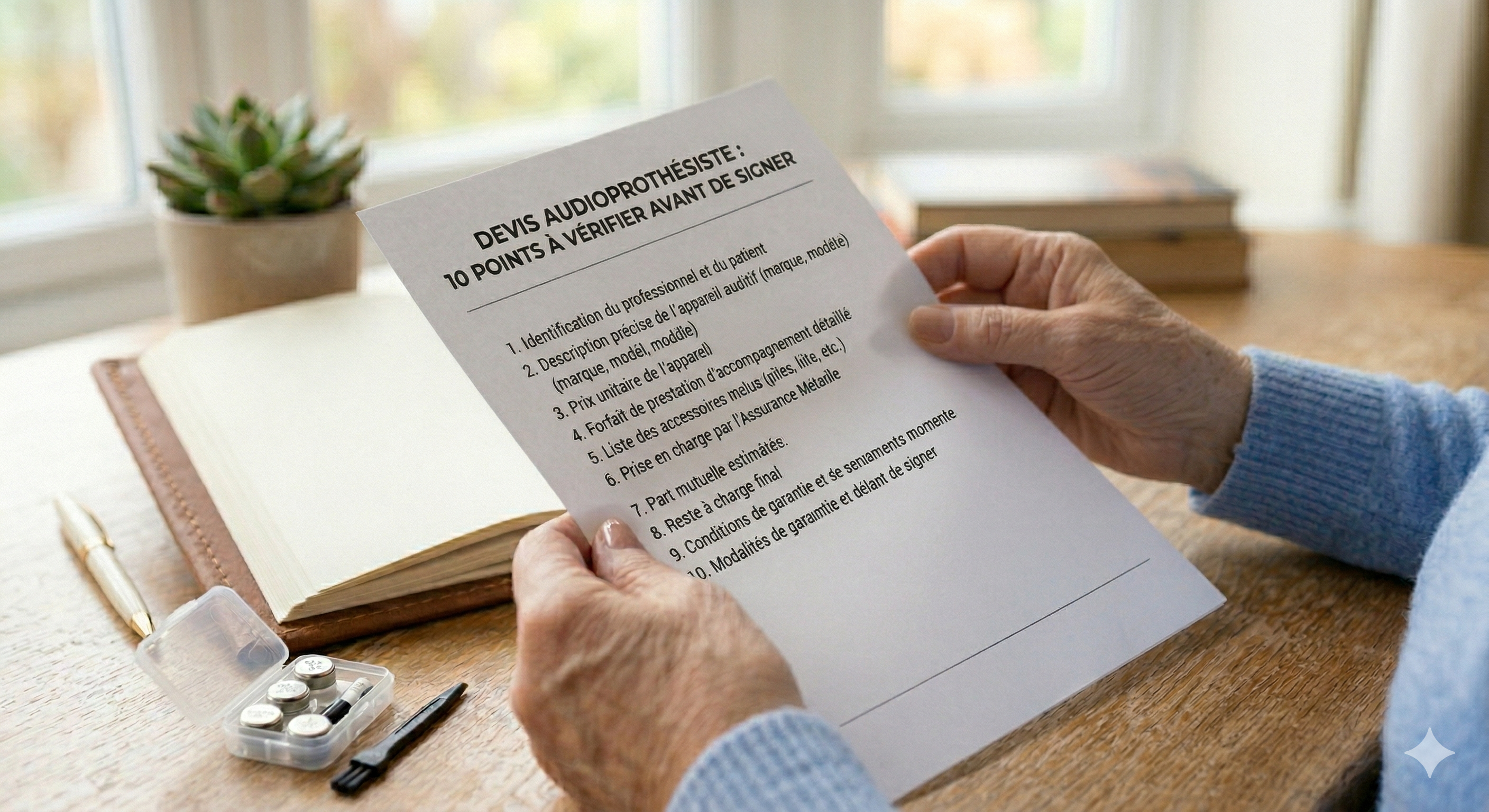 Checklist devis audioprothésiste - 10 points à vérifier avant de signer en 2026