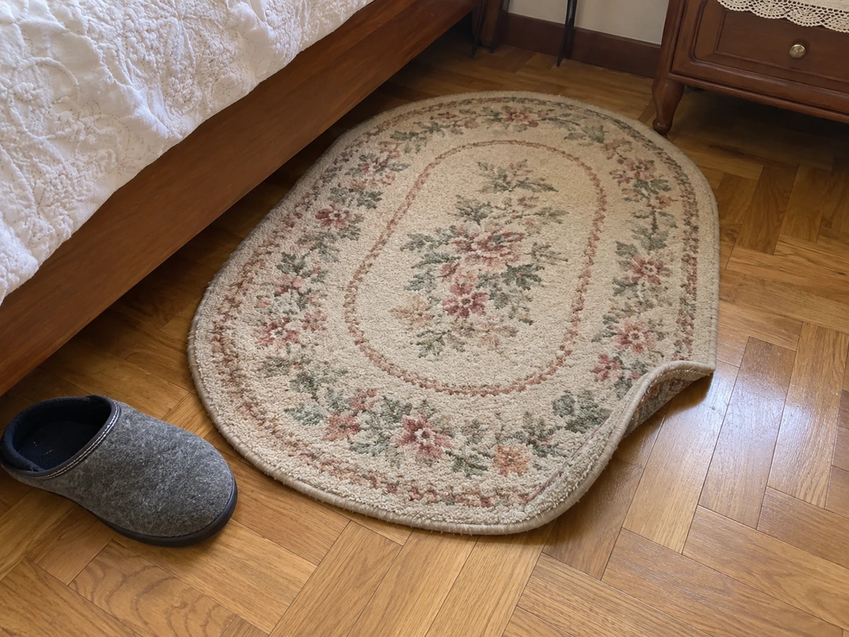 Une descente de lit sous les pieds : photo