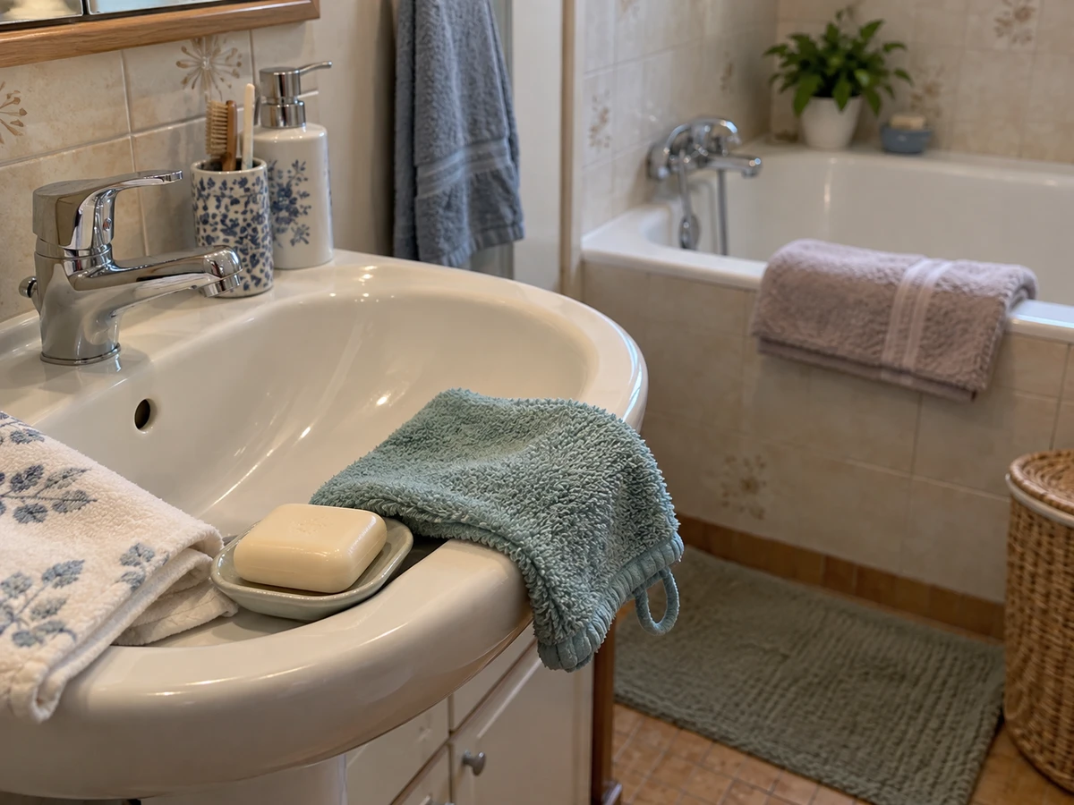 « J'ai déjà fait ma toilette » : au gant, au lavabo : photo
